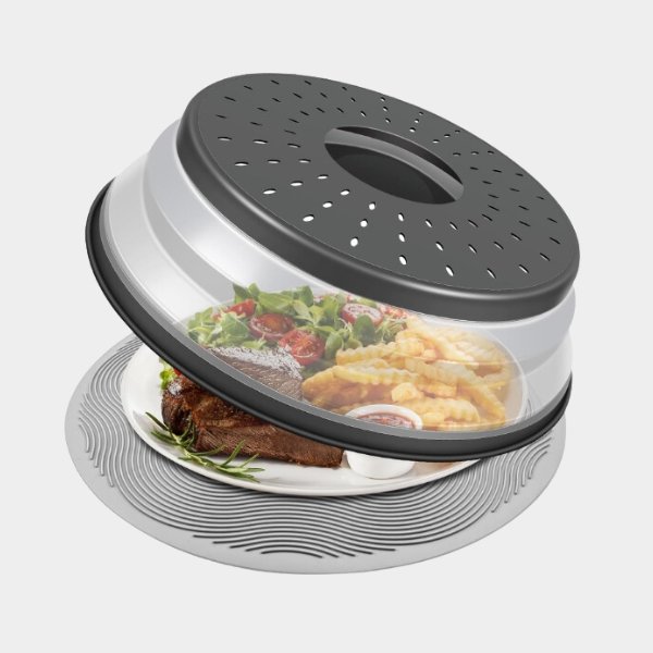 Home-4.jpg LekDrok 10 Inch Microwave Food Cover & Collapsible Silicone Mat - Image 1
